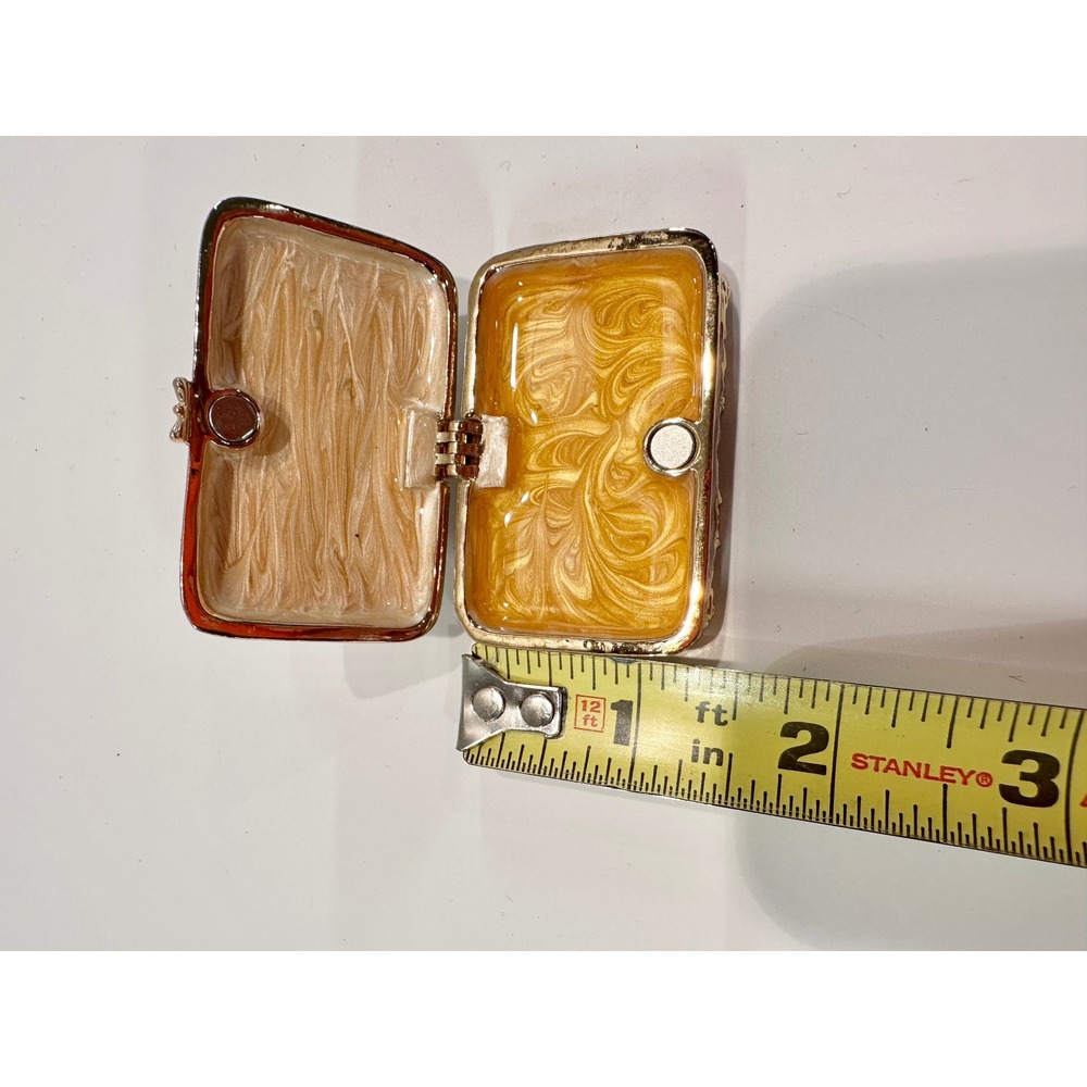 Enchanting Sewing Machine Trinket‎ Box Jeweled Hinged Keepsake Holder - Picture 7 of 8